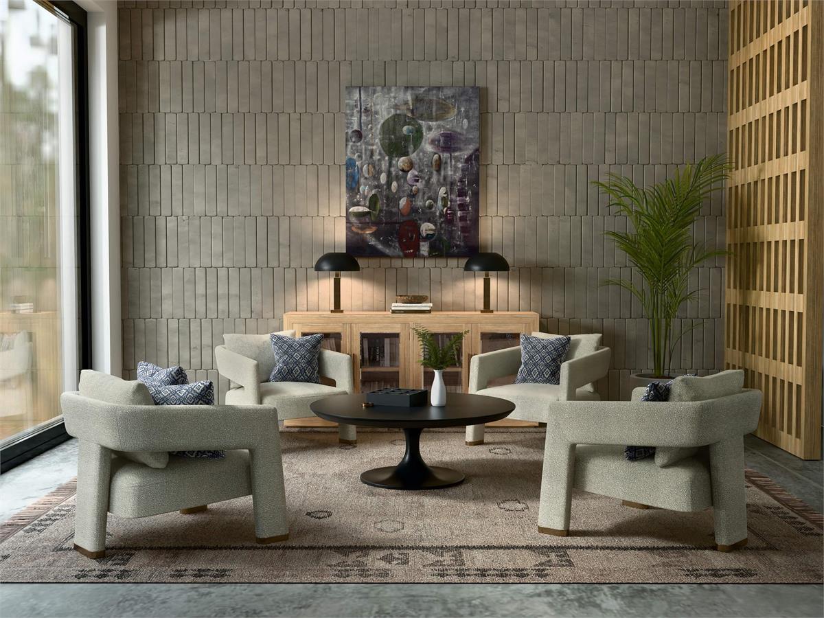 Bramble Pierre Round Coffee Table — Batavia Black