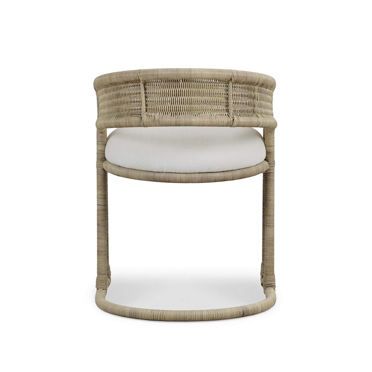 Bramble Hampton Dining Chair — Rattan Natural / Arctic