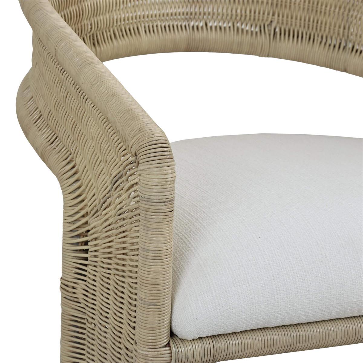 Bramble Hampton Dining Chair — Rattan Natural / Arctic