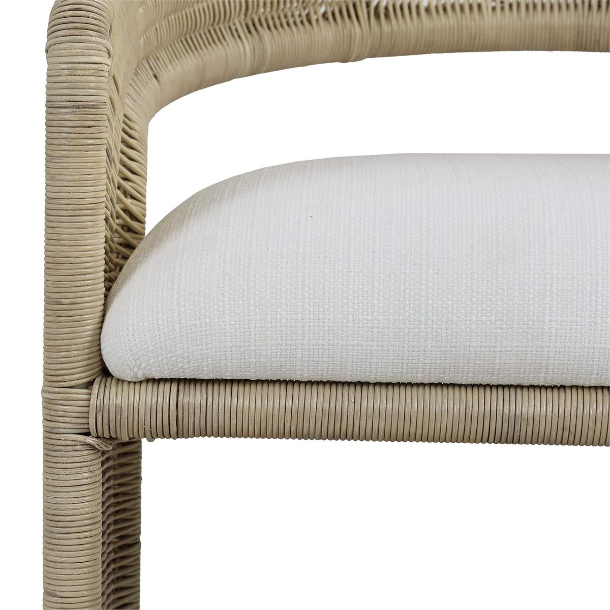 Bramble Hampton Dining Chair — Rattan Natural / Arctic