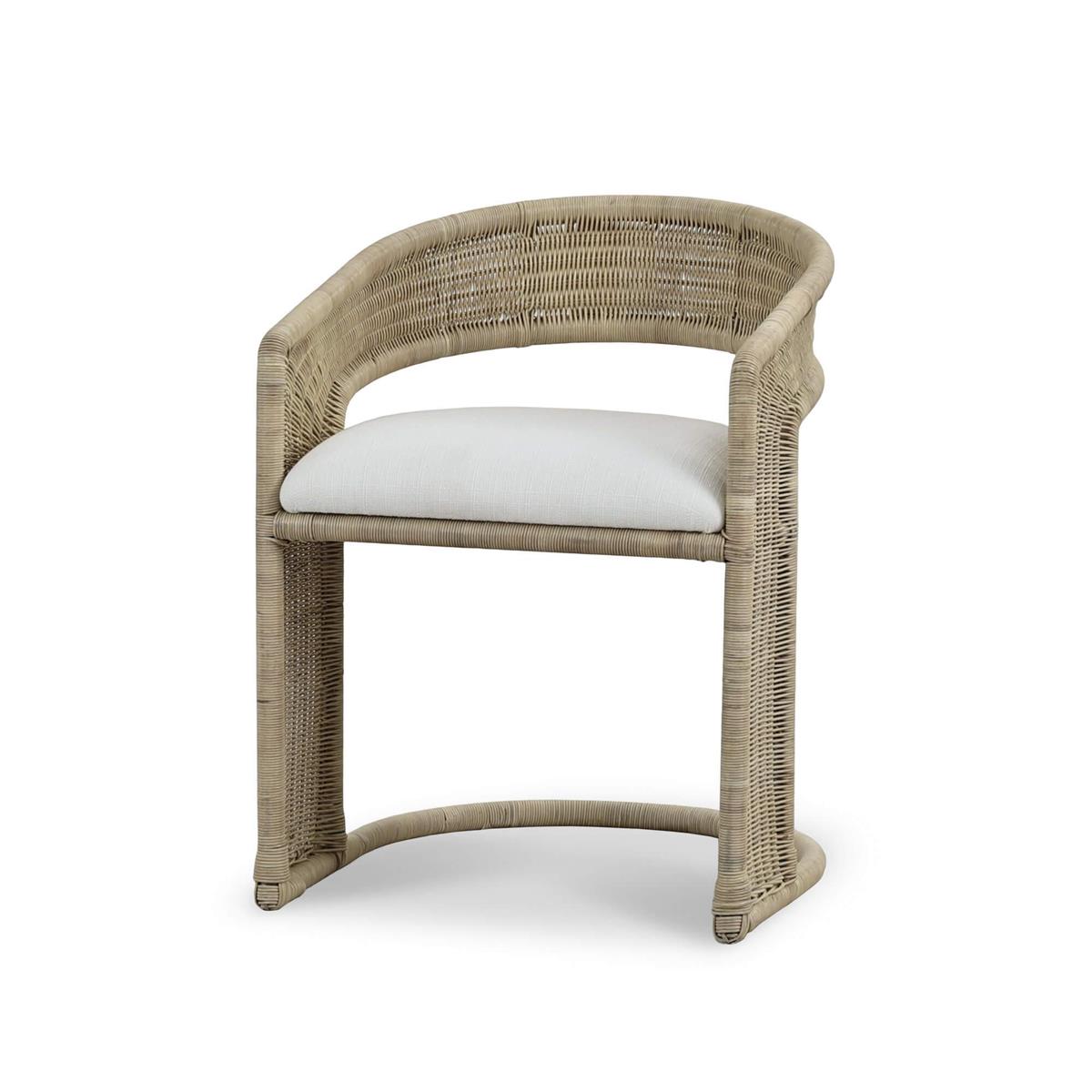Bramble Hampton Dining Chair — Rattan Natural / Arctic