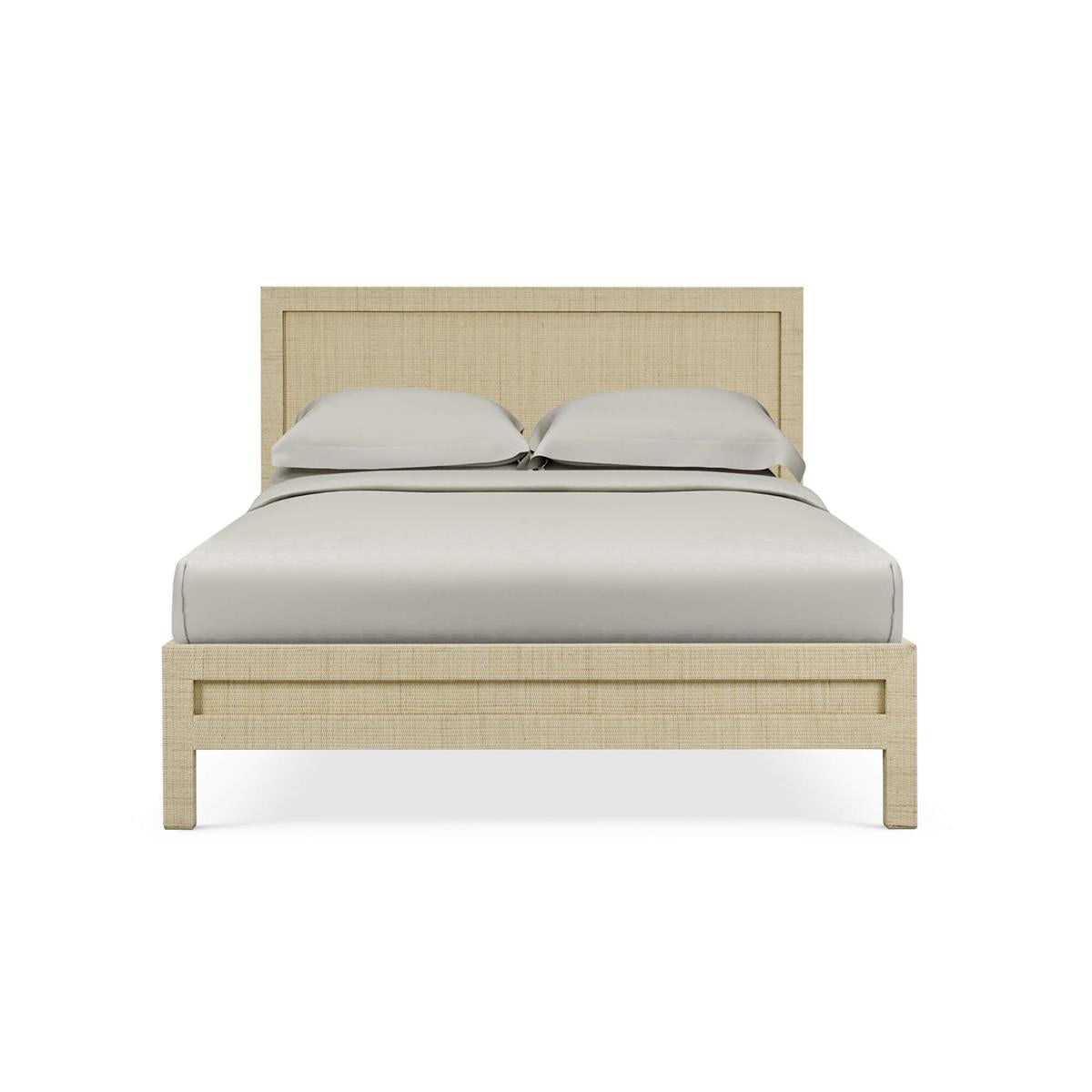 Bramble Kagu Rattan Bed Queen w/ Rattan Natural — Rattan Natural