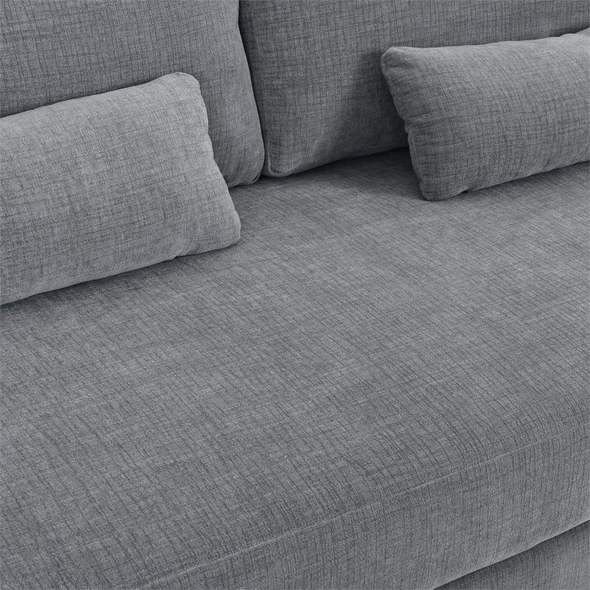 Bramble Normandy Sofa — Dark Walnut / Thames Gray Ashen