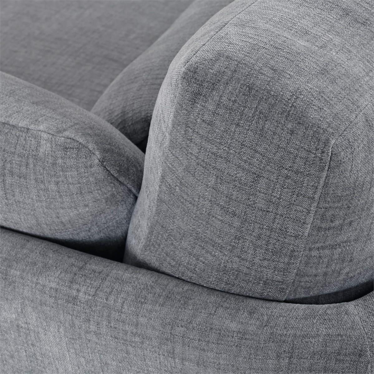 Bramble Normandy Sofa — Dark Walnut / Thames Gray Ashen