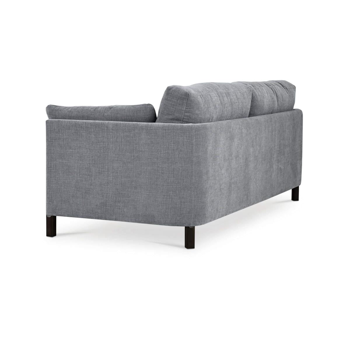 Bramble Normandy Sofa — Dark Walnut / Thames Gray Ashen