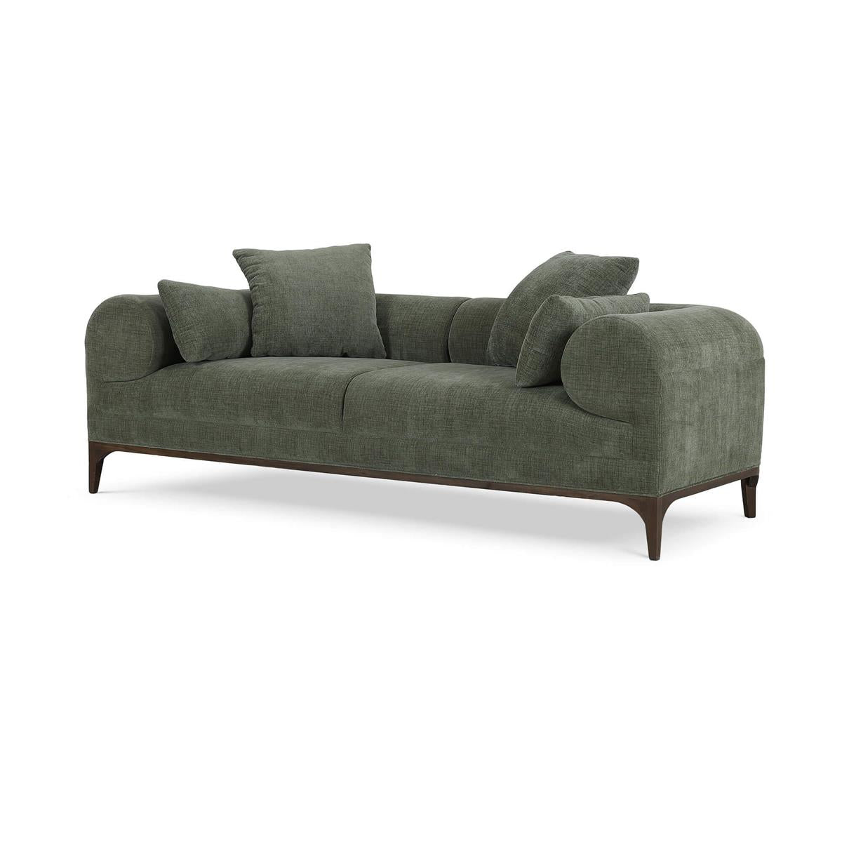 Bramble Arcadia Sofa — Dark Walnut / Thames Moss Green