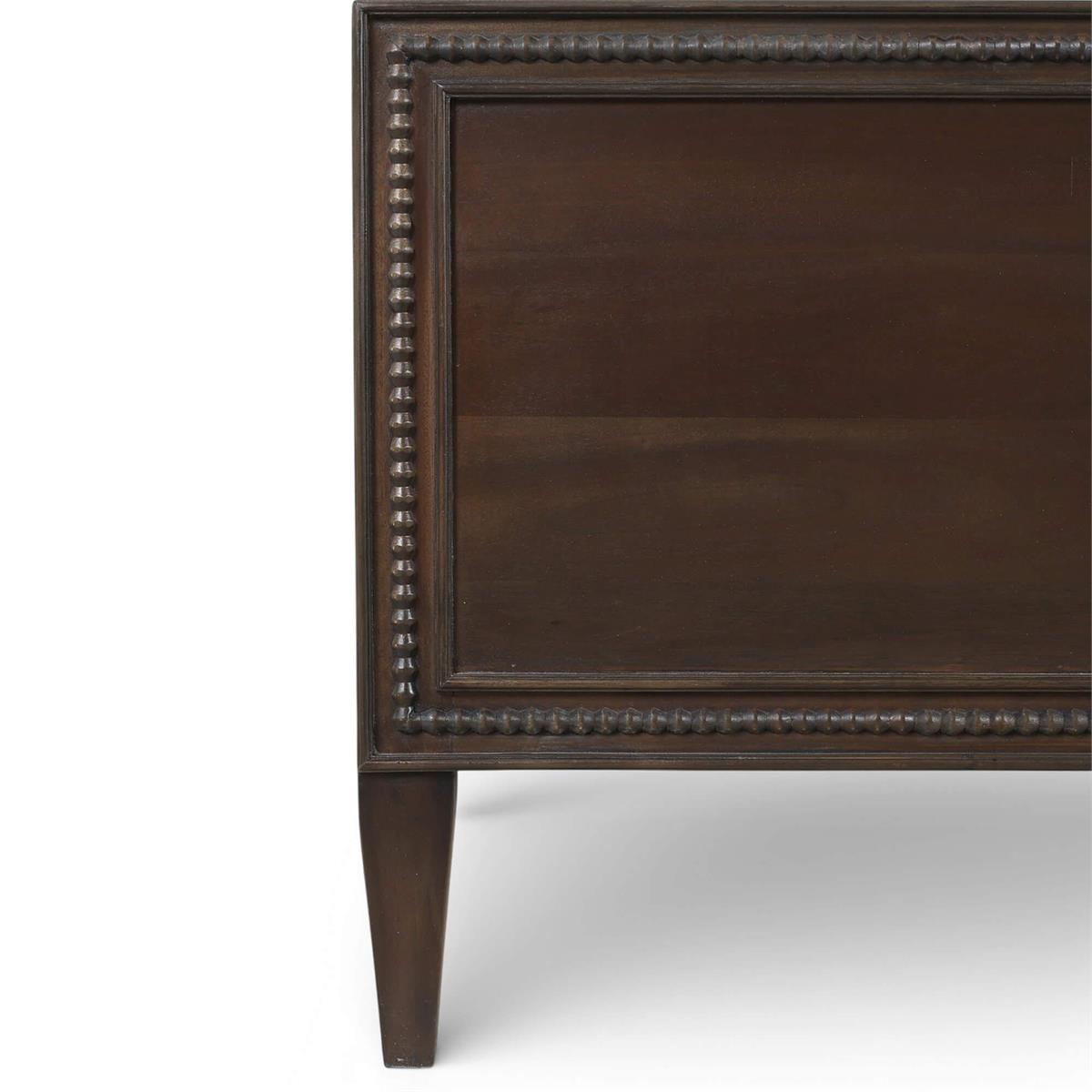 Bramble Vivienne Upholstered Bed Queen — Dark Walnut / Dinara Natural