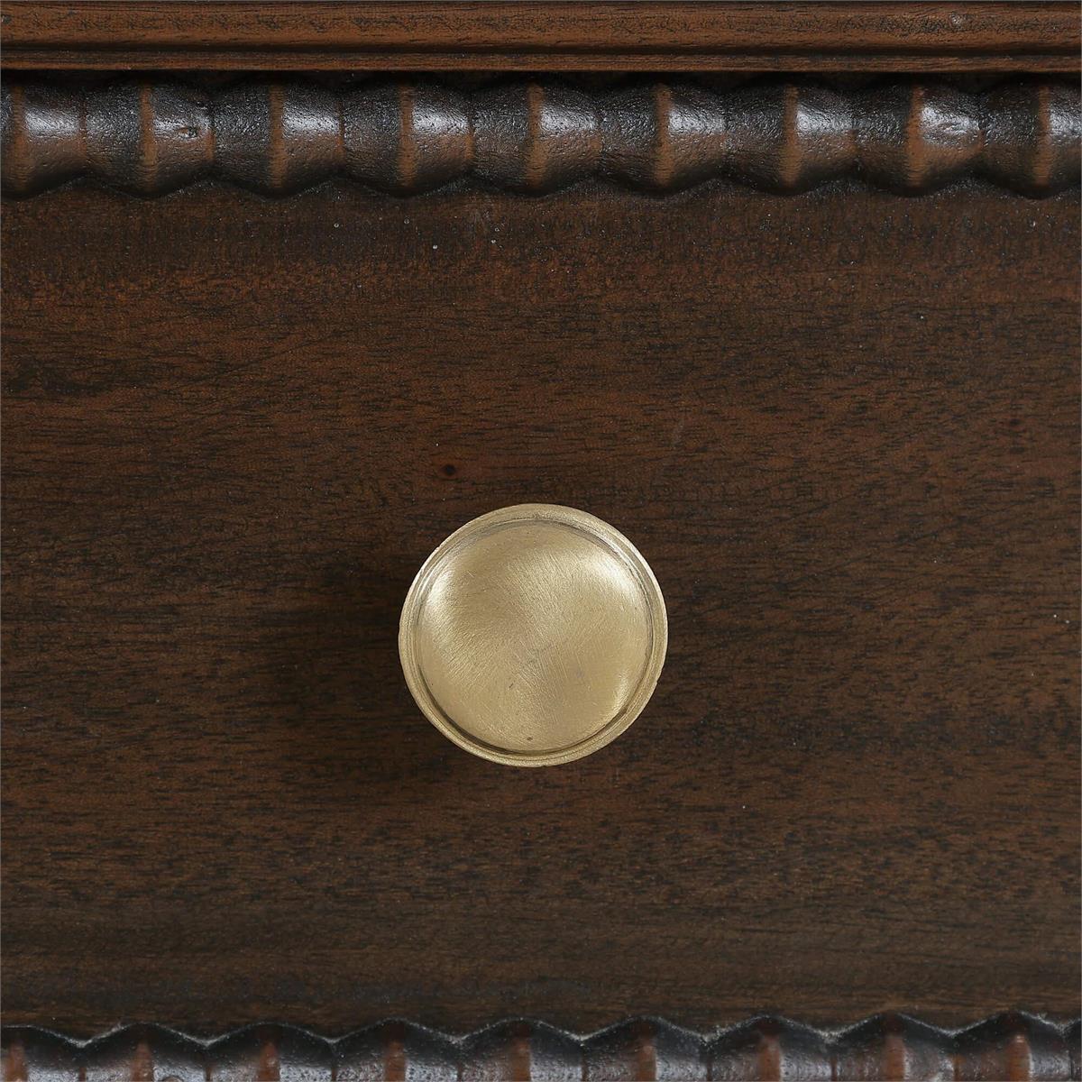 Bramble Vivienne 2 Drawer Bedside Large Table — Dark Walnut
