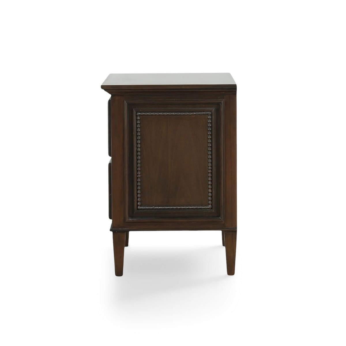 Bramble Vivienne 2 Drawer Bedside Large Table — Dark Walnut