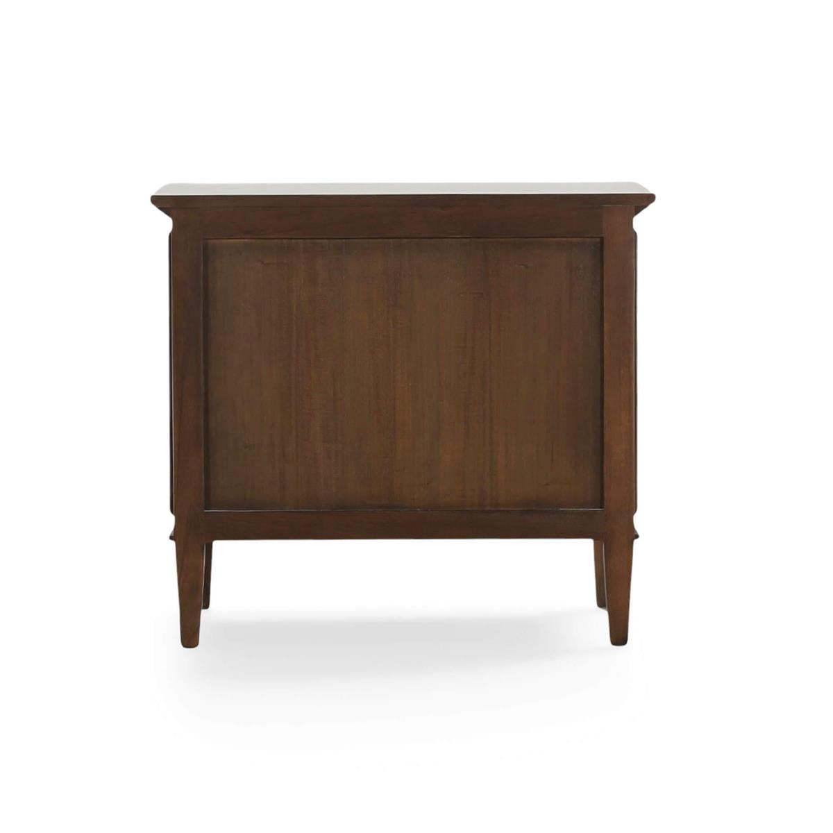 Bramble Vivienne 2 Drawer Bedside Large Table — Dark Walnut