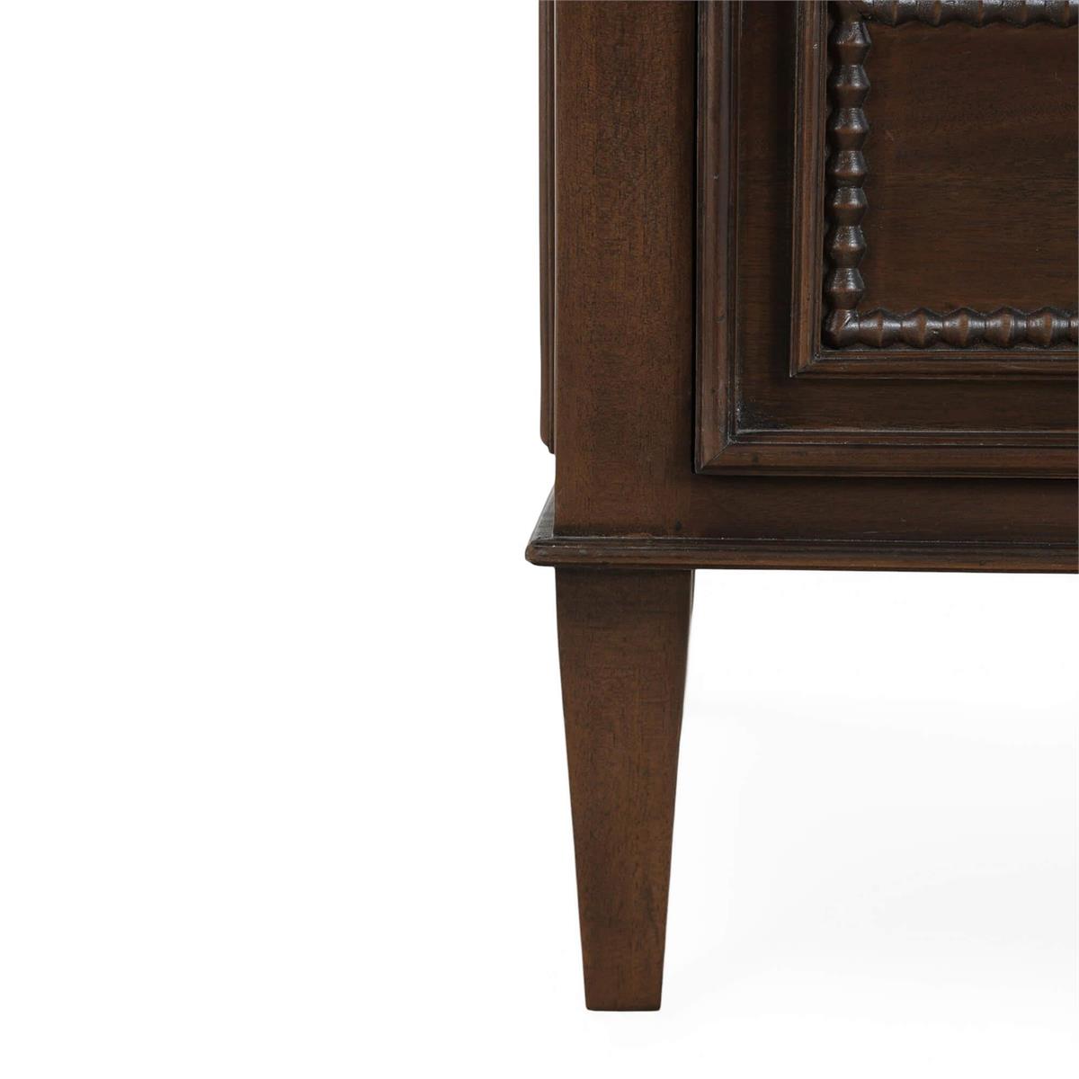 Bramble Vivienne 2 Drawer Bedside Large Table — Dark Walnut