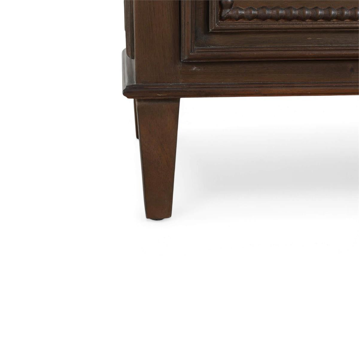 Bramble Vivienne 3 Drawer Bedside Large Table — Dark Walnut