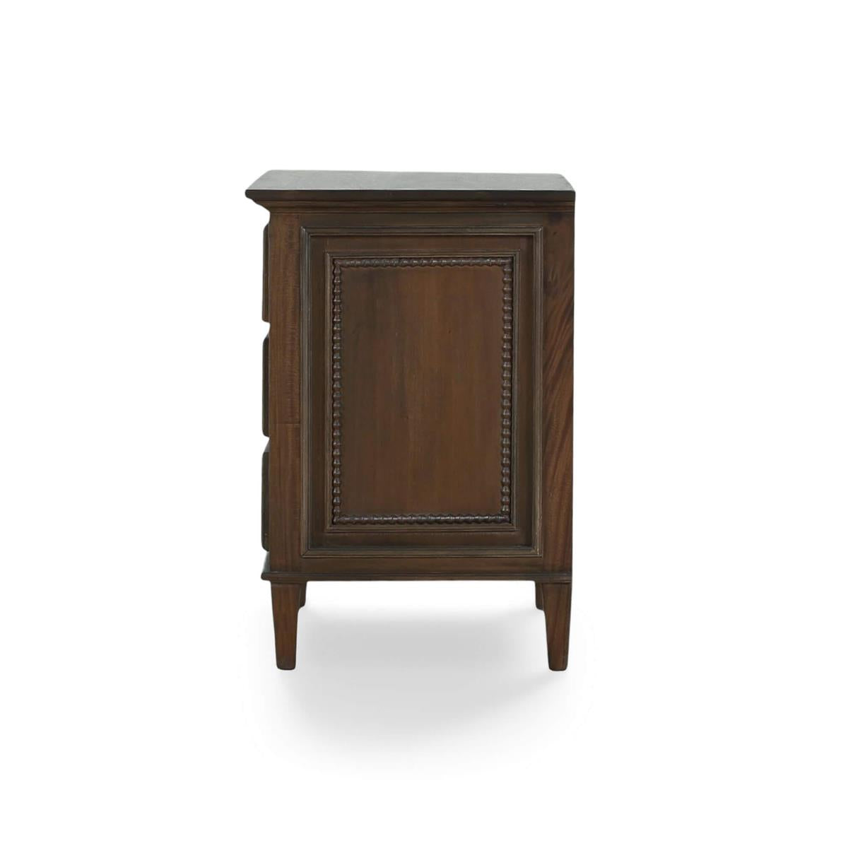 Bramble Vivienne 3 Drawer Bedside Large Table — Dark Walnut