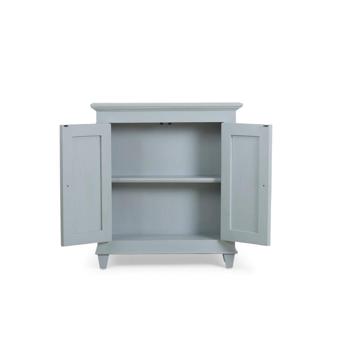 Bramble Vivienne 2 Door Narrow Sideboard — Grey Mist / Light Distressed
