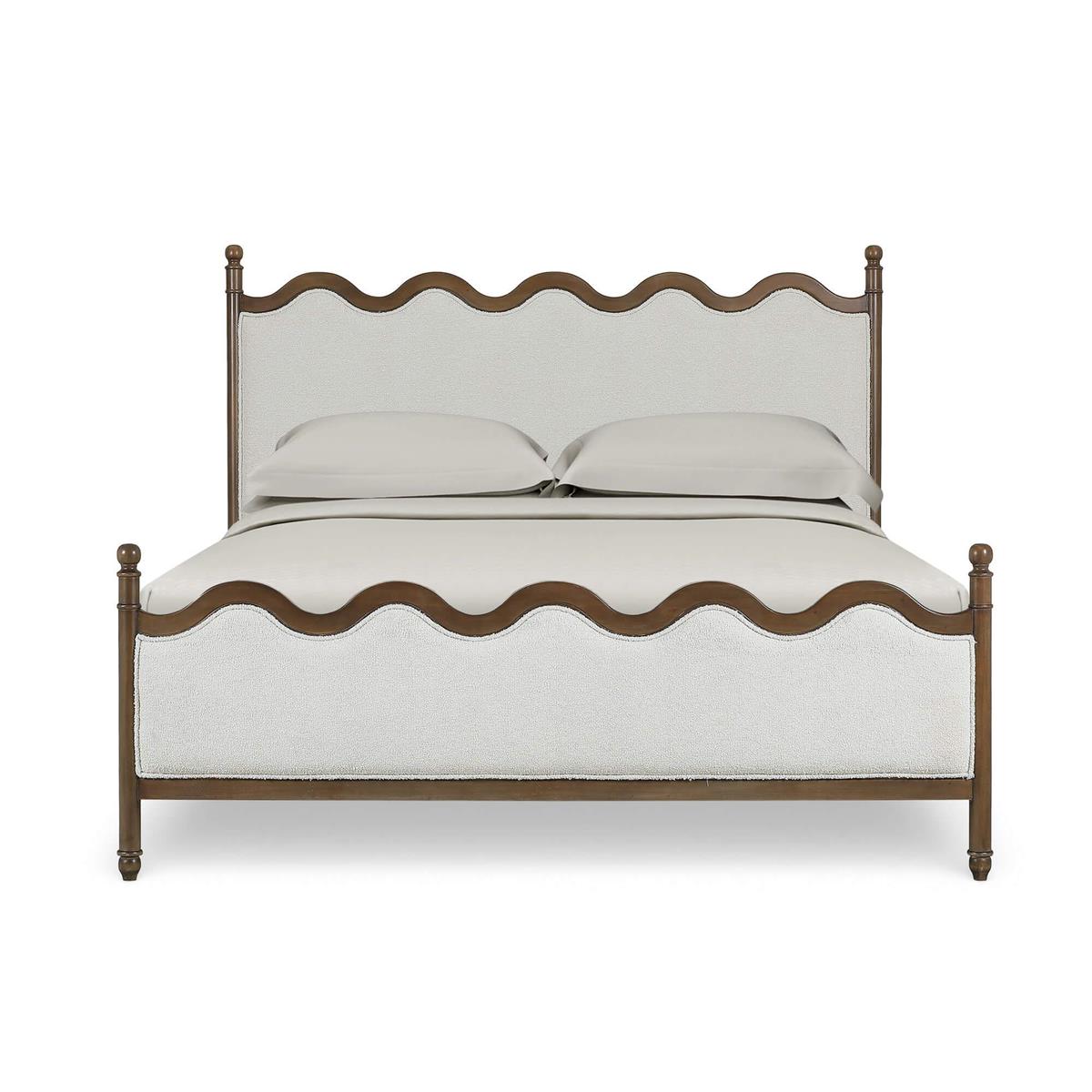 Bramble Chloe King Bed — Straw Wash / Colorado Boucle Ivory