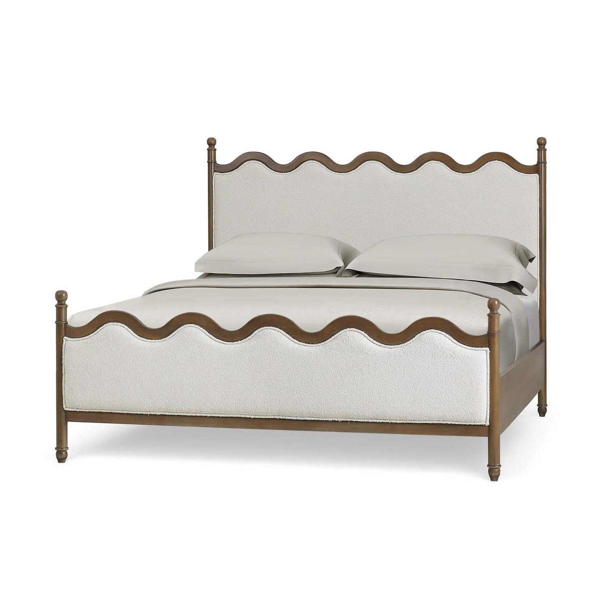 Bramble Chloe King Bed — Straw Wash / Colorado Boucle Ivory
