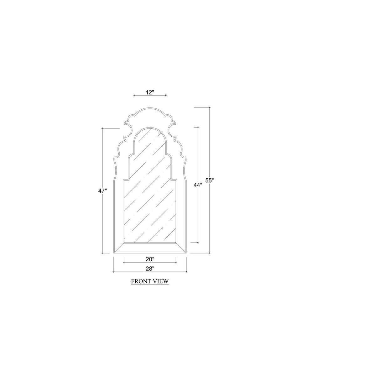 Bramble Lotus Mirror — Raffia Raw