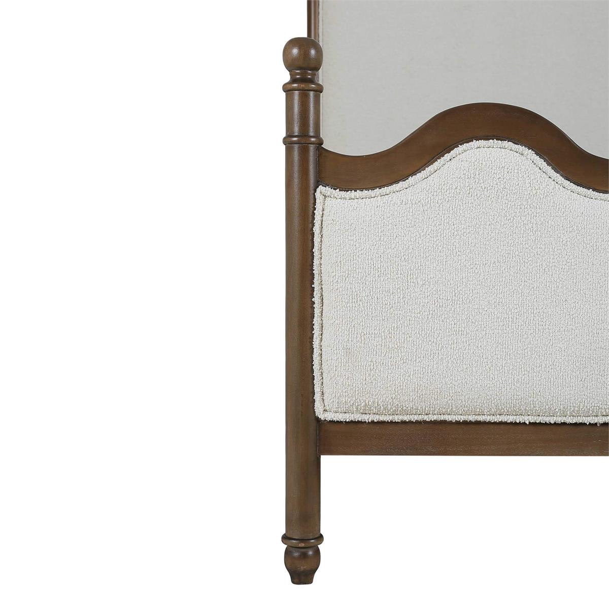 Bramble Chloe Queen Bed — Straw Wash / Colorado Boucle Ivory