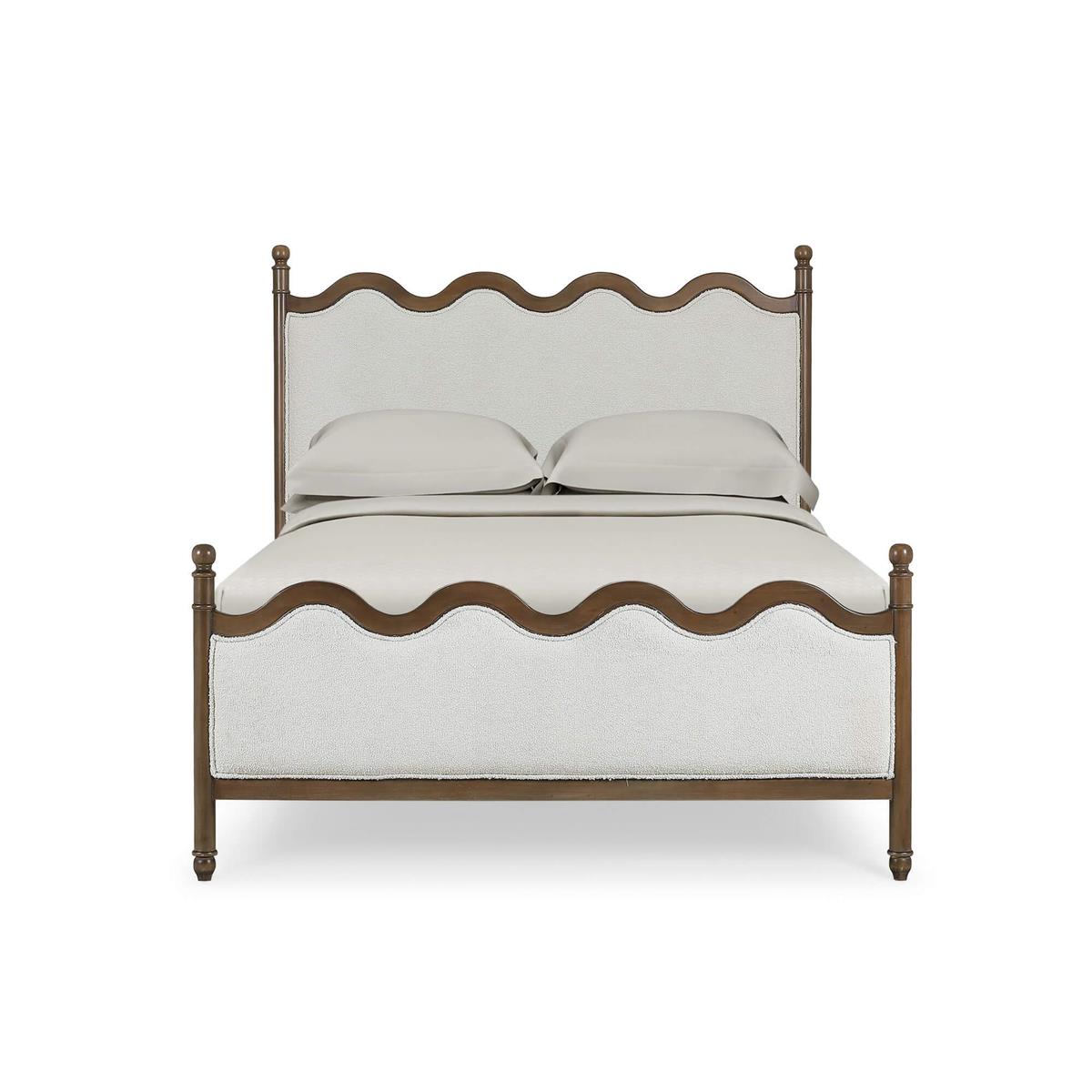 Bramble Chloe Queen Bed — Straw Wash / Colorado Boucle Ivory