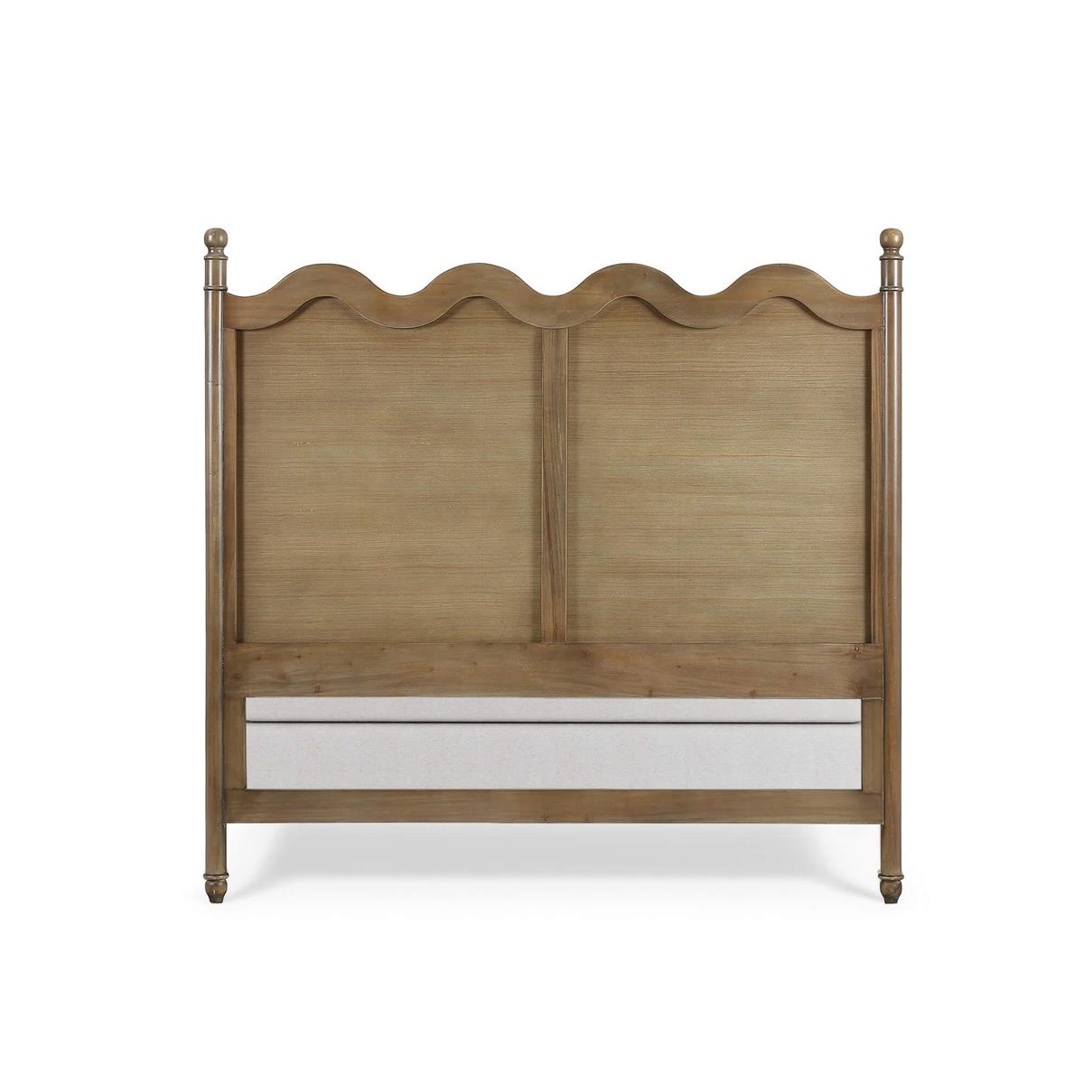 Bramble Chloe Queen Bed — Straw Wash / Colorado Boucle Ivory