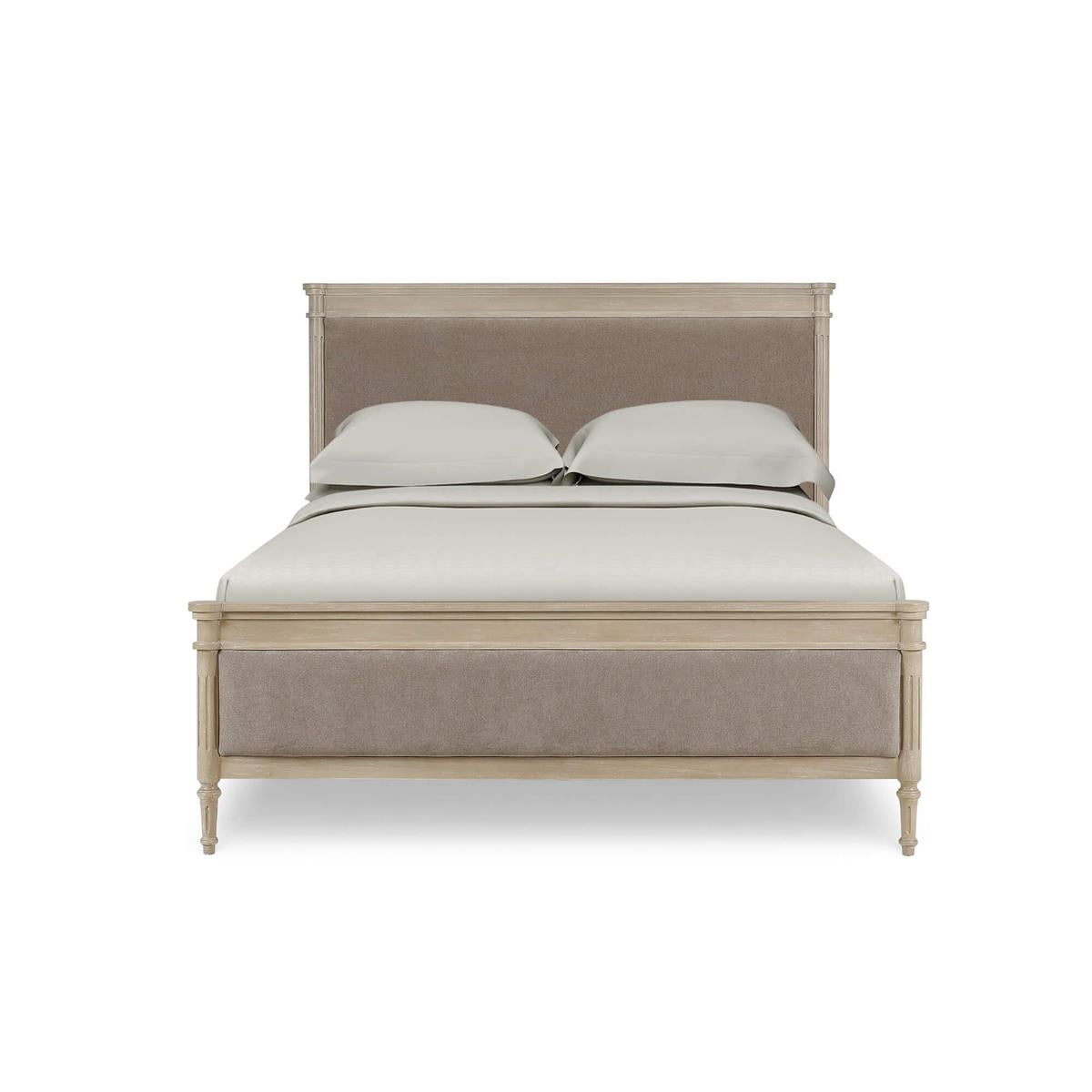 Bramble Kelly Queen Bed — Sandbar / Taupe Velour