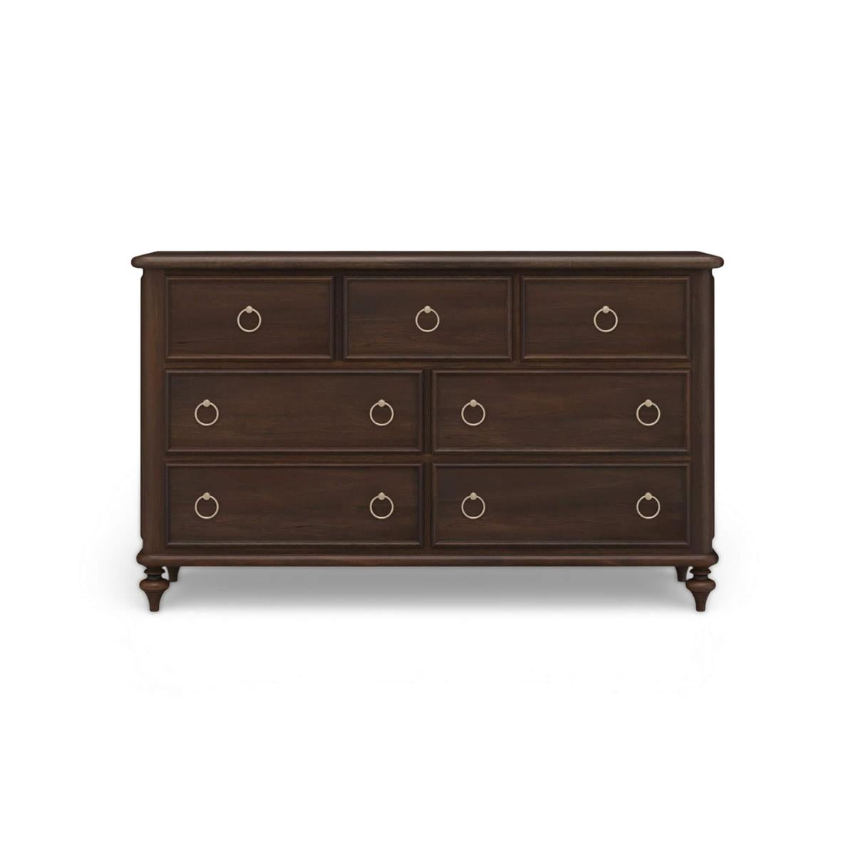 Bramble Savannah 7 Drawer Dresser — Dark Walnut