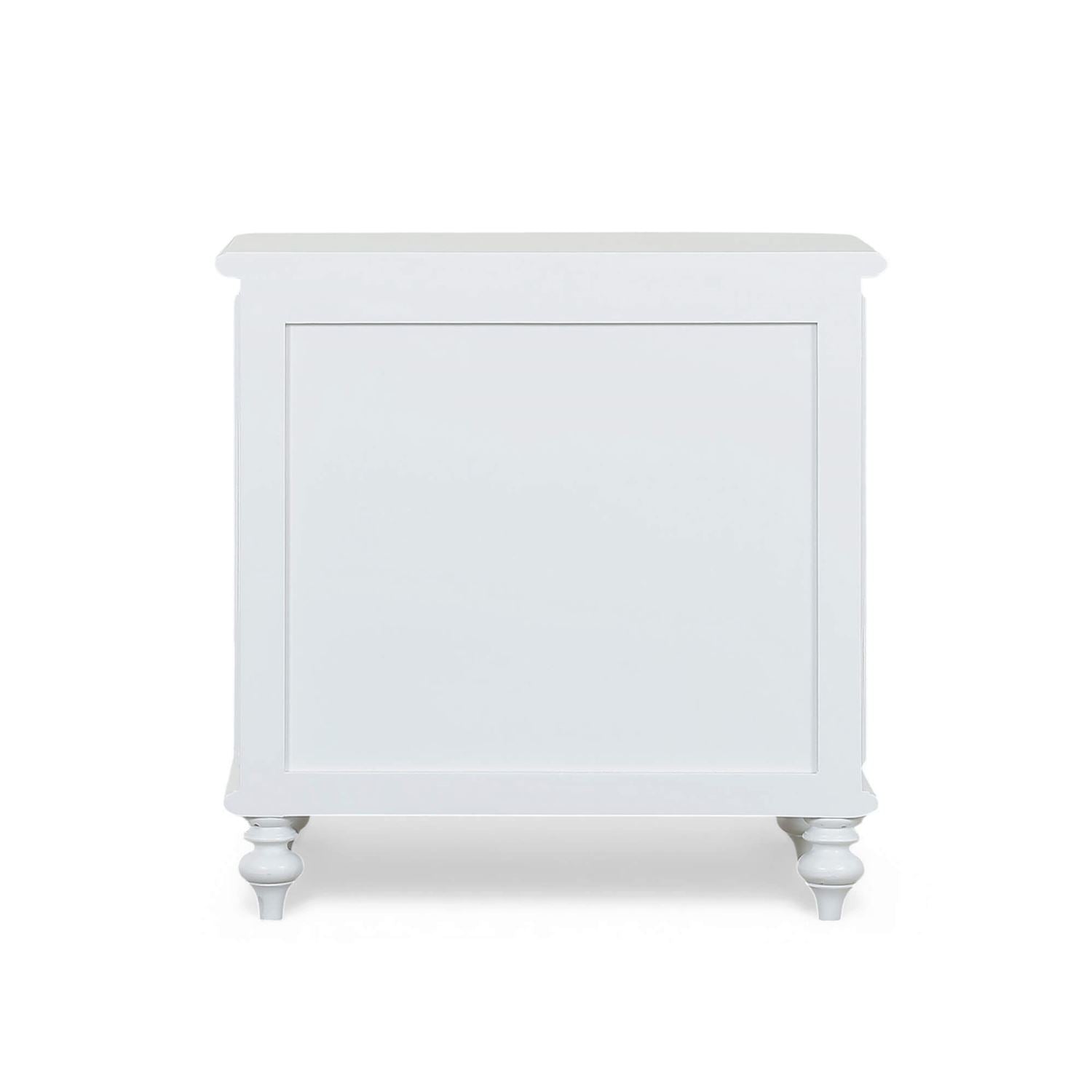 Bramble Savannah 2 Drawer Bedside Table — Architectural White / No Distress