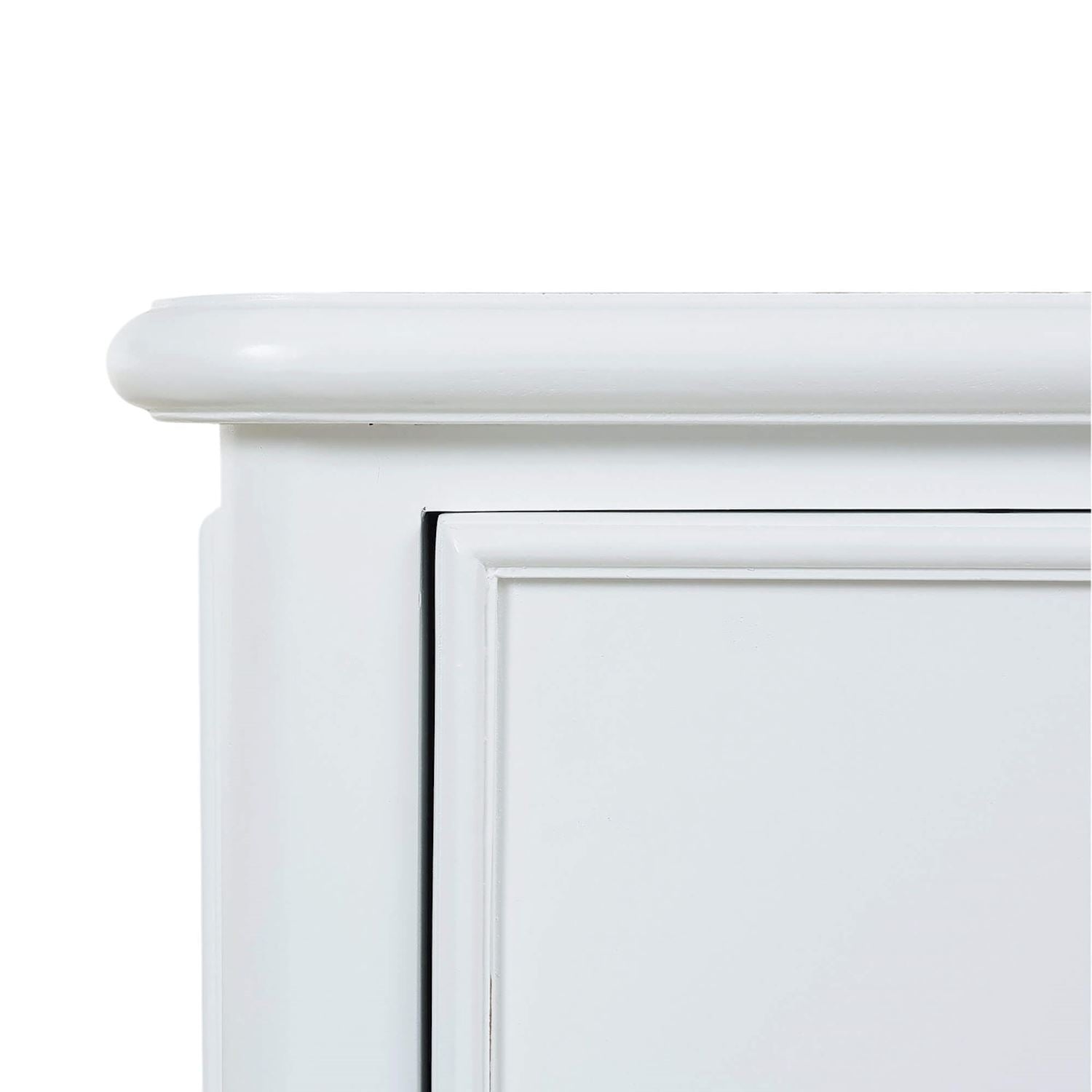 Bramble Savannah 2 Drawer Bedside Table — Architectural White / No Distress
