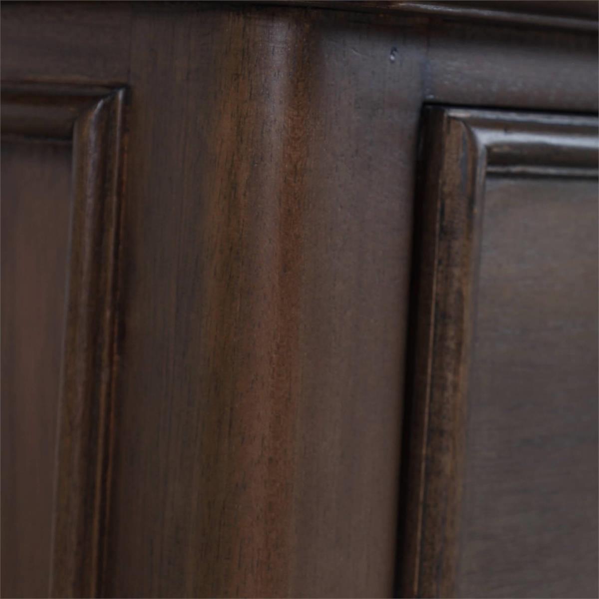 Bramble Savannah 2 Drawer Bedside Table — Dark Walnut