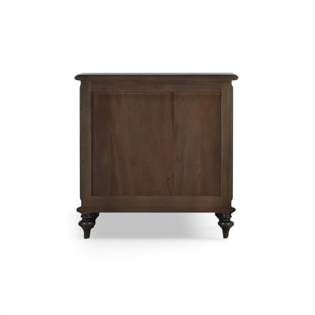 Bramble Savannah 2 Drawer Bedside Table — Dark Walnut