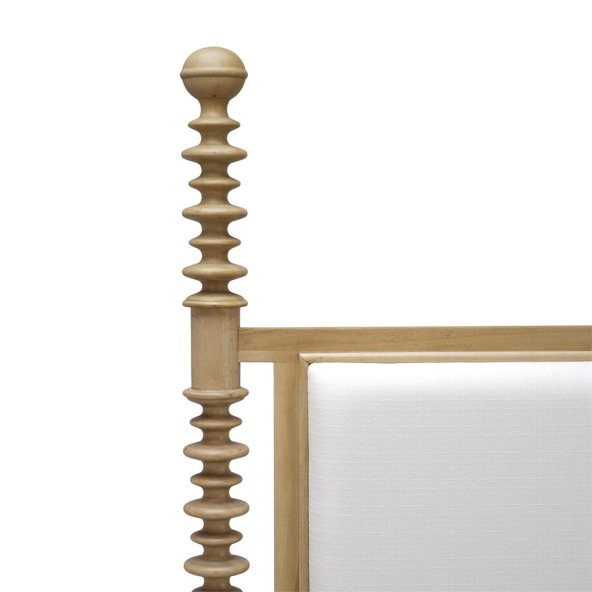 Bramble Milano Upholstered King Bed — Fruit Wood / Arctic