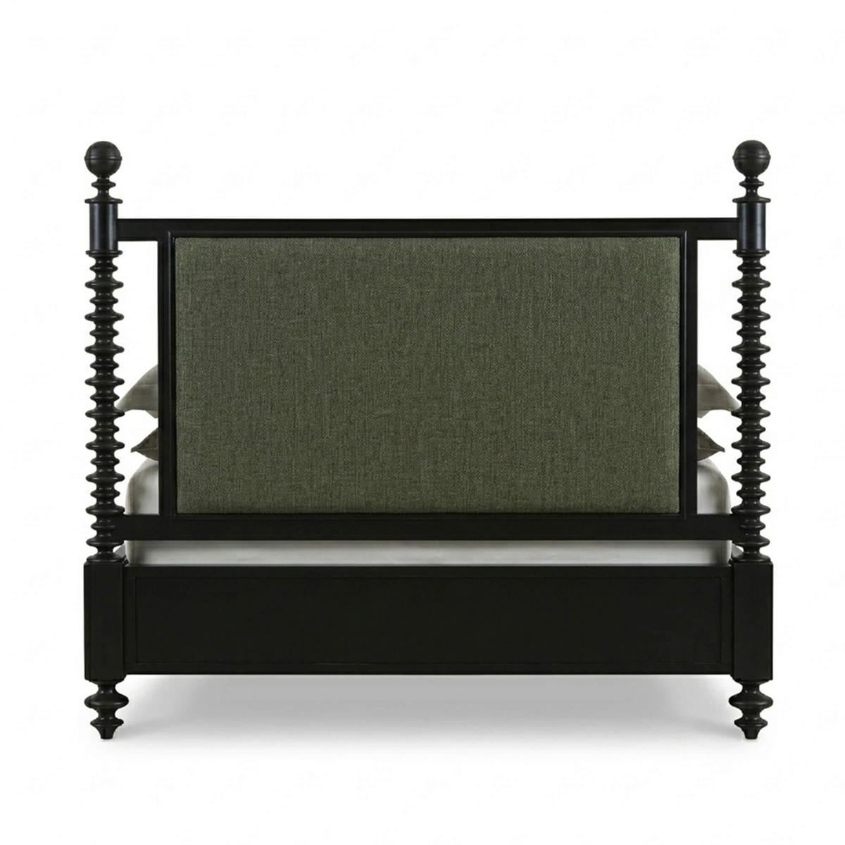 Bramble Milano Upholstered Queen Bed — Batavia Black / Arctic