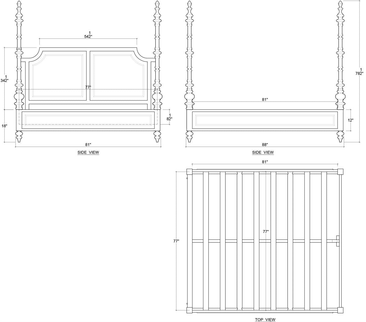Bramble Savannah Bed King — Dark Walnut