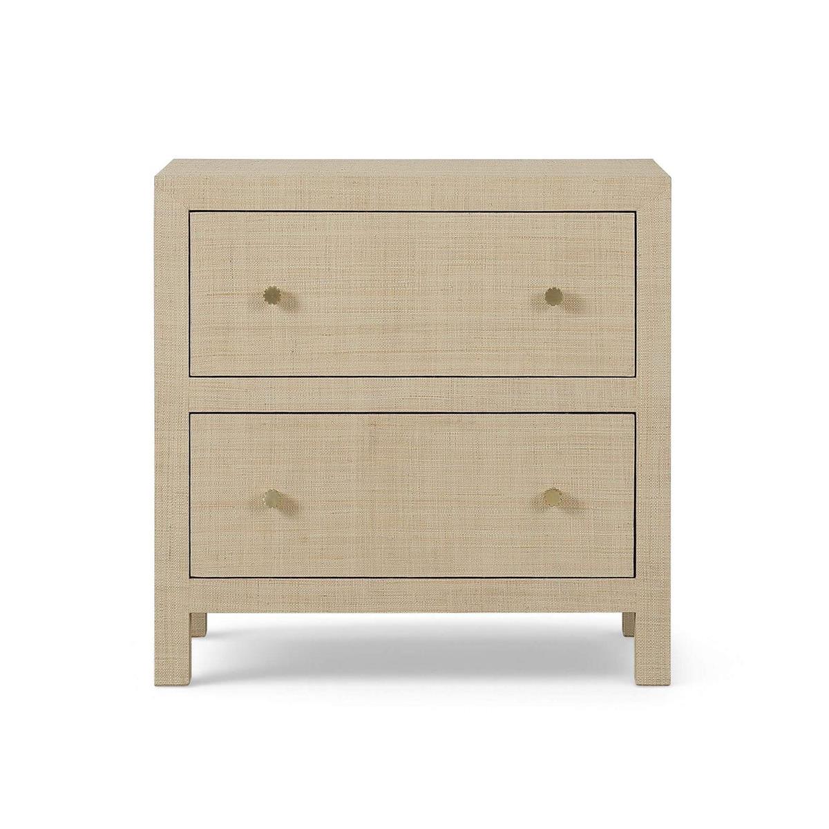 Bramble Kagu Large Bedside Table w/ 2 Drawers - Raw Raffia