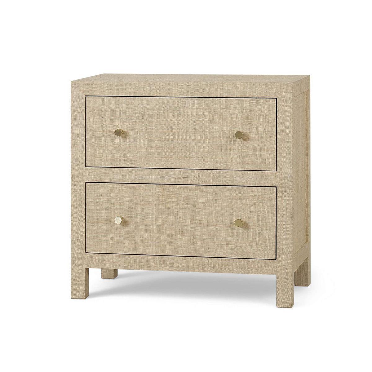 Bramble Kagu Large Bedside Table w/ 2 Drawers - Raw Raffia