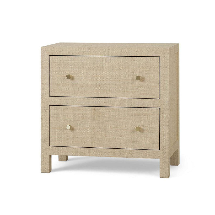 Kagu Large Bedside Table w/ 2 Drawers - Raw Raffia
