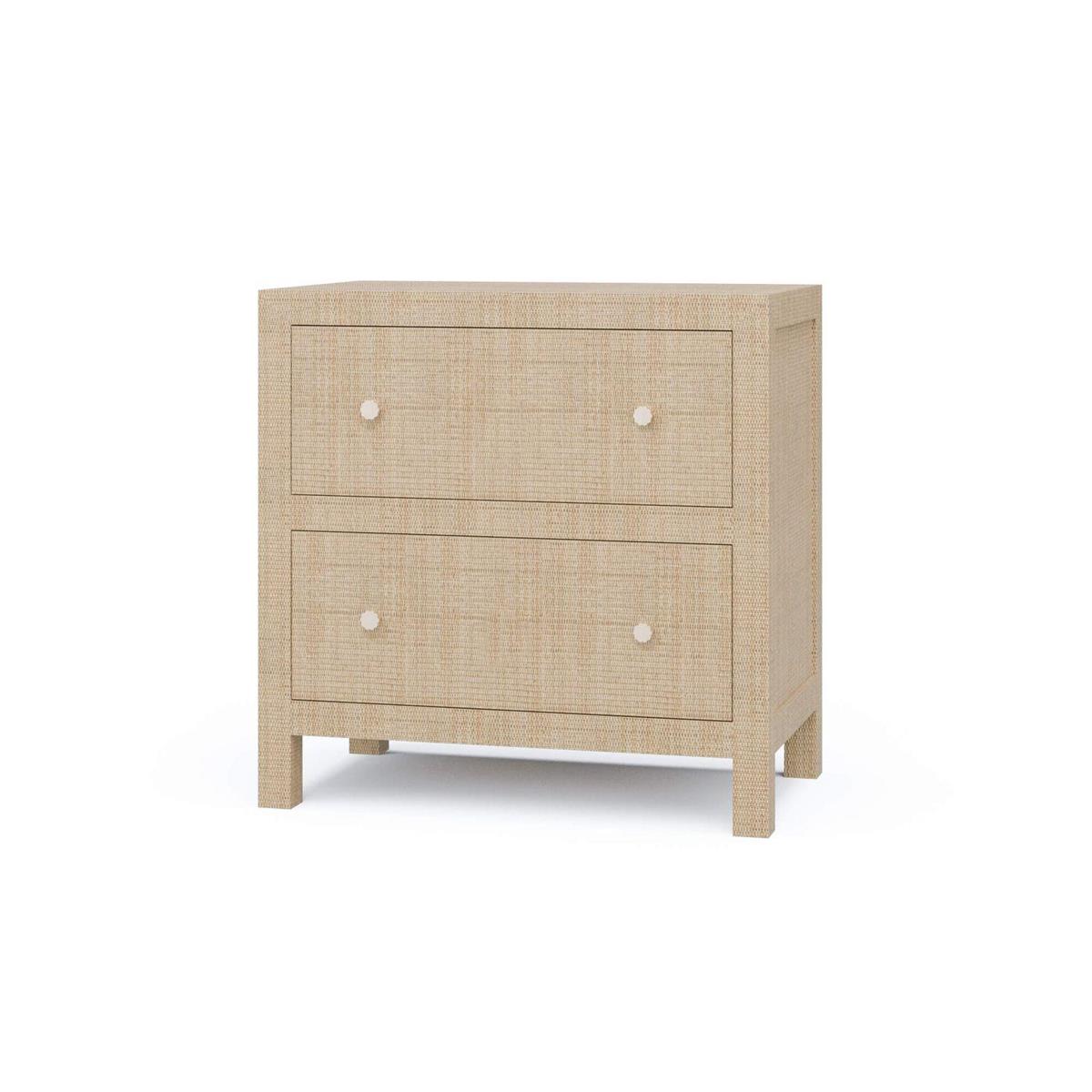 Bramble Kagu Large Bedside Table w/ 2 Drawers - Rattan Natural