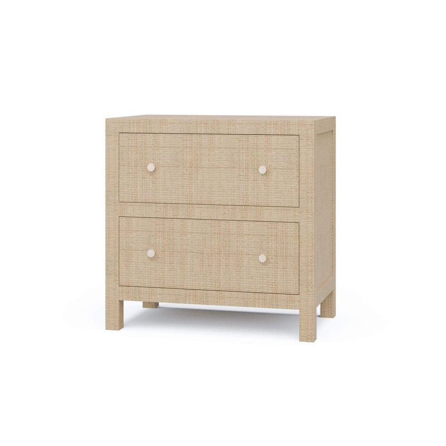 Kagu Large Bedside Table w/ 2 Drawers - Rattan Natural