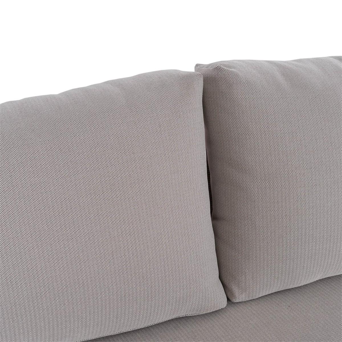 Bramble Jackson 2 Seater w/ Seat & Back Cushions - Outdoor Teak — Natural Teak Fine Sanded / Sunbrella Sand Cream