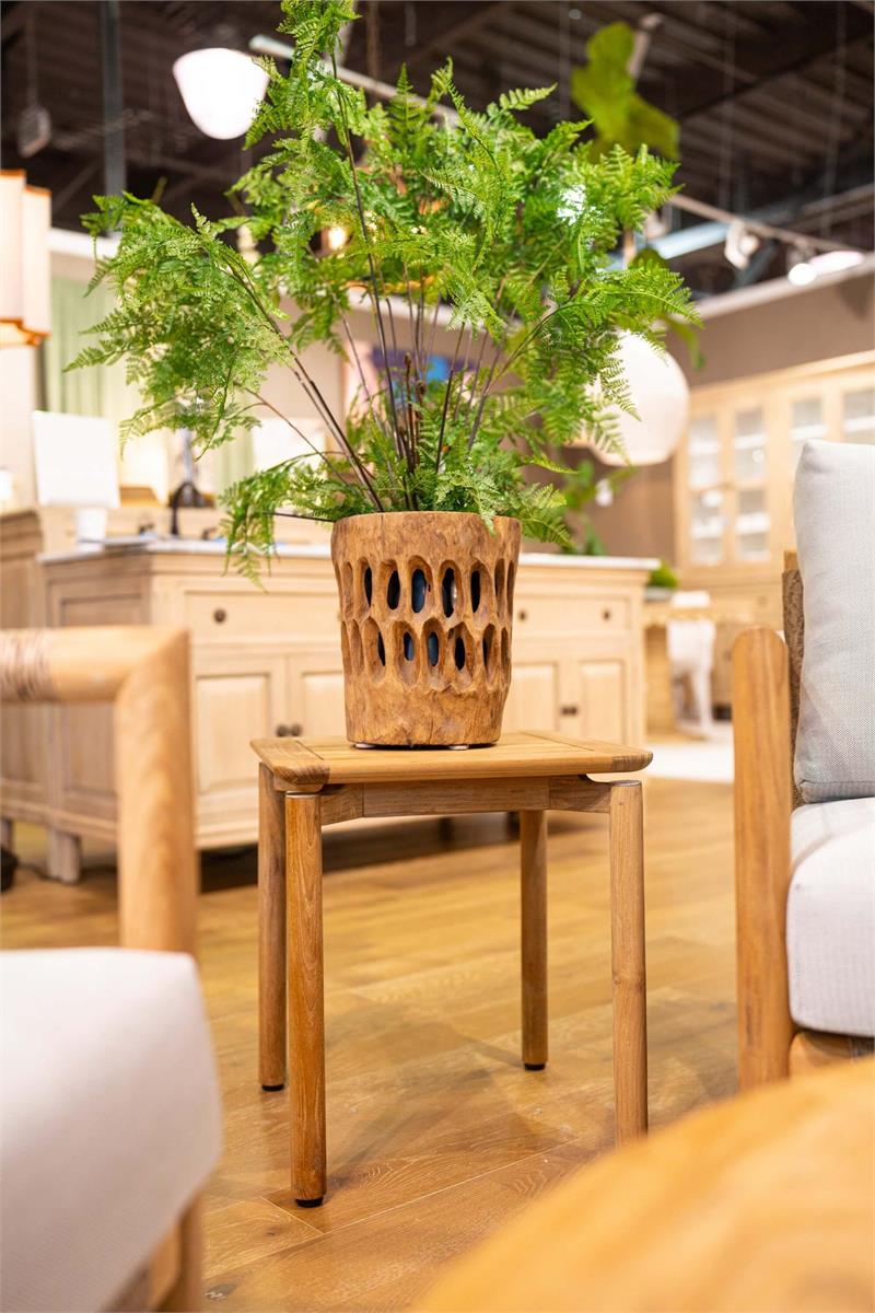 Bramble Virginia Side Table Square - Outdoor Teak — Natural Teak Fine Sanded