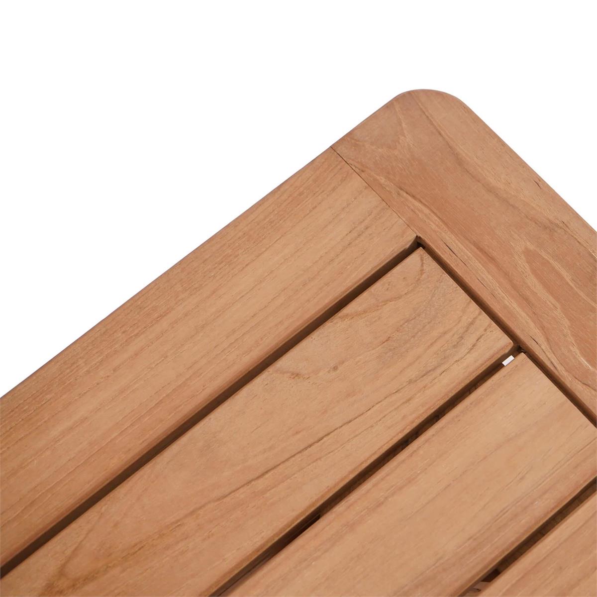 Bramble Virginia Side Table Square - Outdoor Teak — Natural Teak Fine Sanded