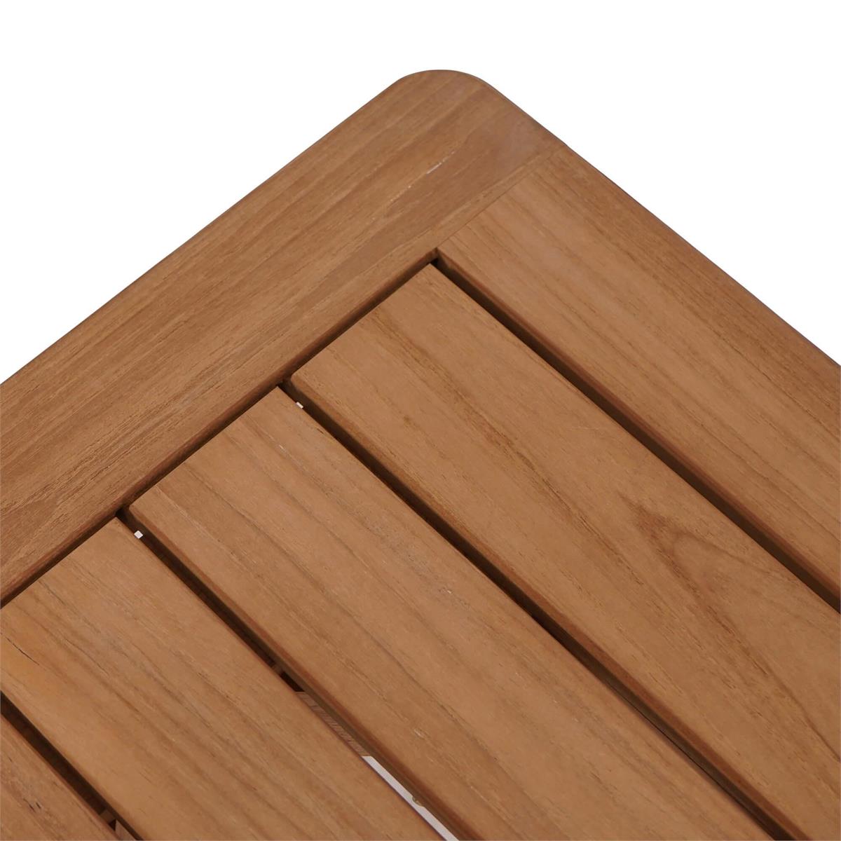 Bramble Virginia Side Table Square - Outdoor Teak — Natural Teak Fine Sanded