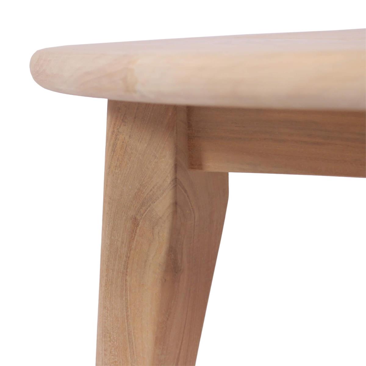 Bramble Stockton Round Coffee Table - Outdoor Teak — Natural Teak Fine Sanded