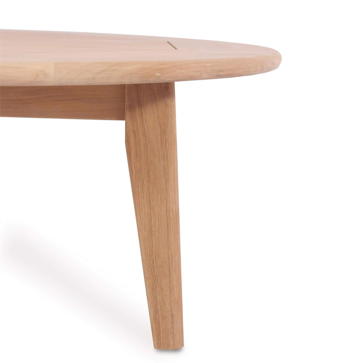 Bramble Stockton Round Coffee Table - Outdoor Teak — Natural Teak Fine Sanded