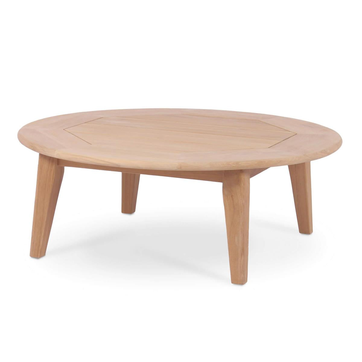 Bramble Stockton Round Coffee Table - Outdoor Teak — Natural Teak Fine Sanded