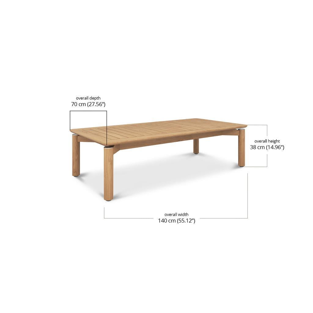 Bramble Virginia Rectangular Coffee Table - Outdoor Teak — Natural Teak Fine Sanded