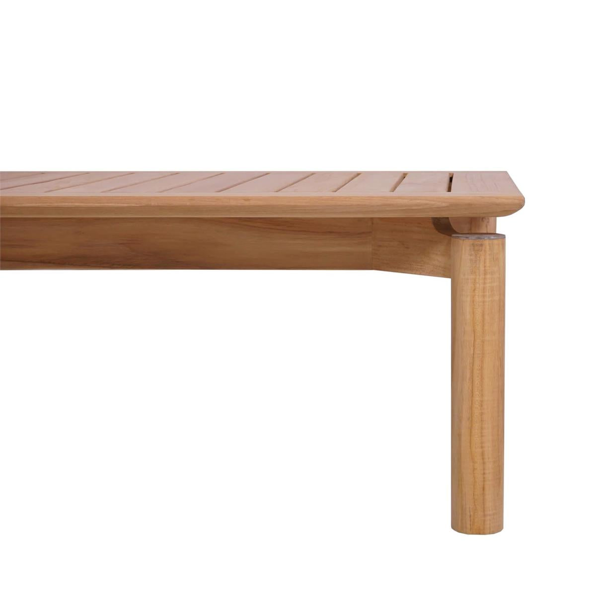 Bramble Virginia Rectangular Coffee Table - Outdoor Teak — Natural Teak Fine Sanded