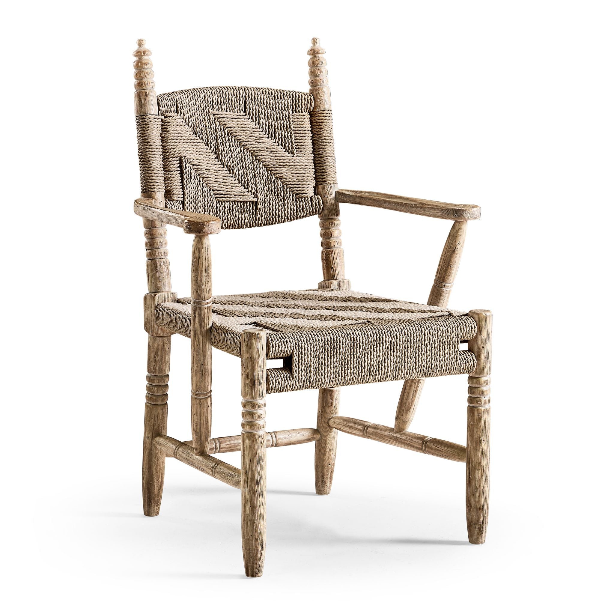 Jonathan Charles Sagehill Rush Seat Arm Chair