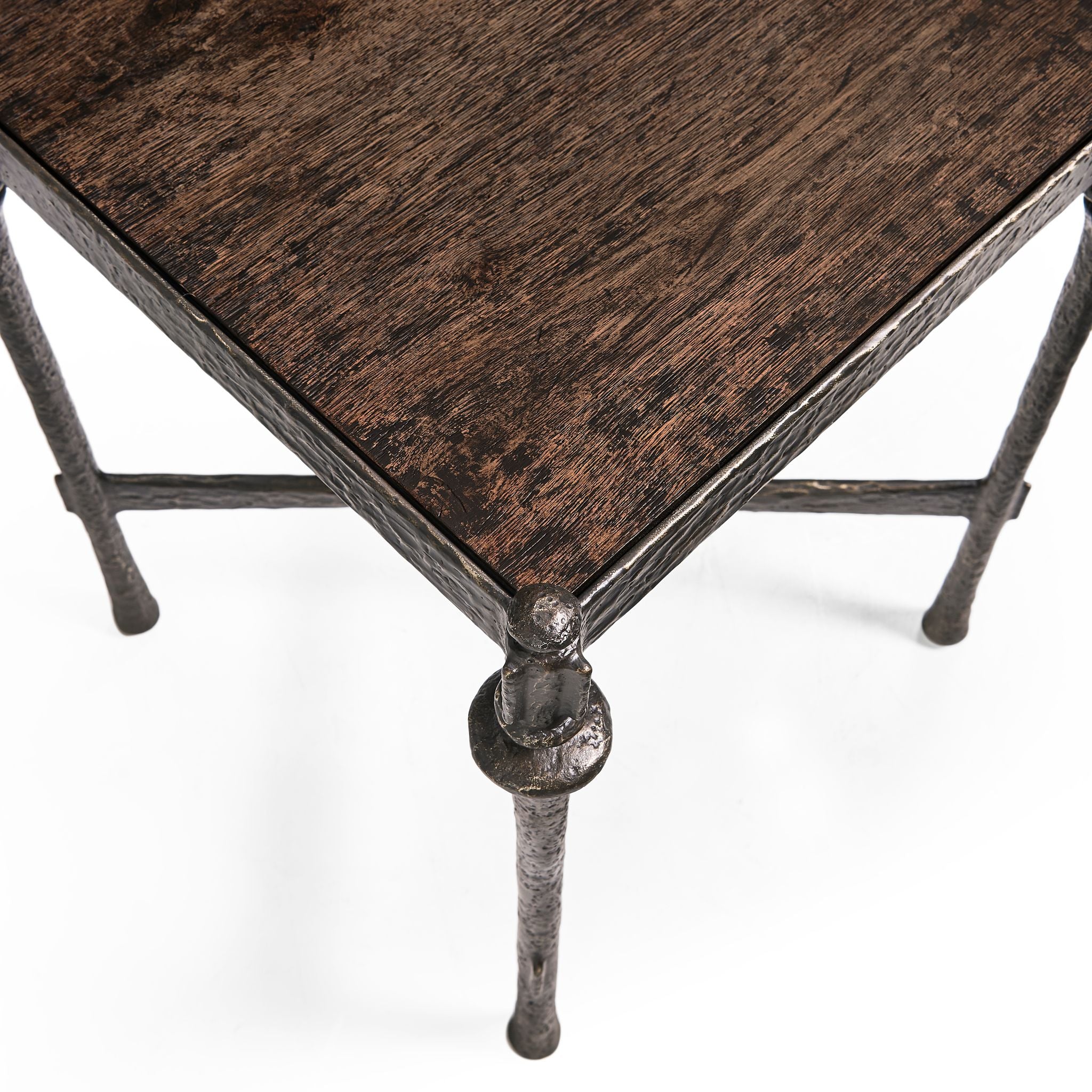 Jonathan Charles Terravita Sq Side Table - Black Caldera
