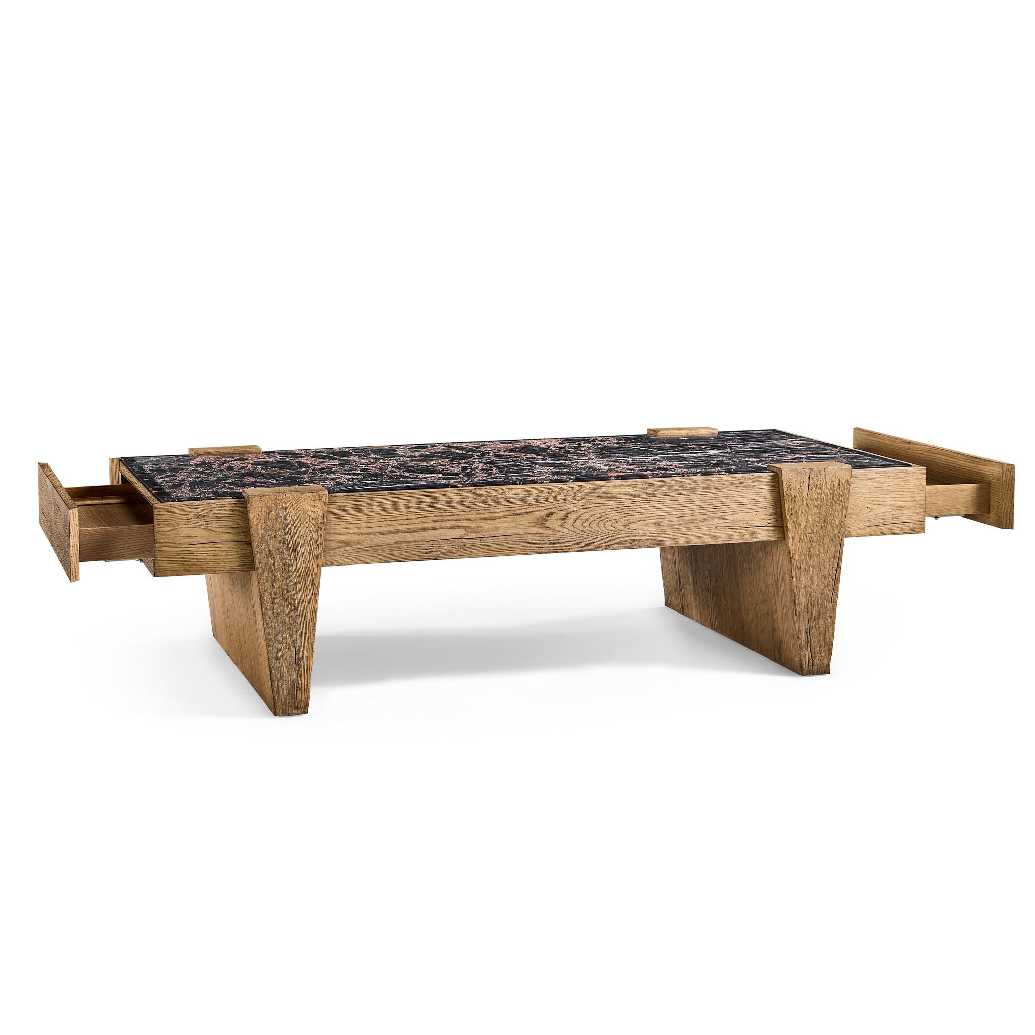 Jonathan Charles Echo Canyon Marble Rec. Cocktail Table